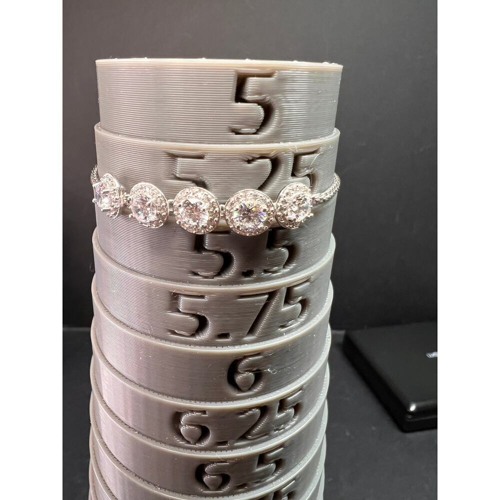 Sterling Silver CZ Halo Bolo Bracelet Adjustable Sparkle Slider Bracelet - Picture 12 of 15